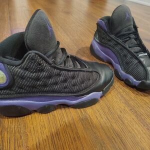 Nike Kids Black and Purple Sneakers